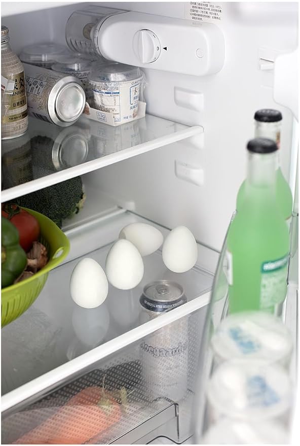 4 Pcs Egg-Shaped Diatomaceous Earth Fridge Odor Remover, Reusable Diatomite Fridge Deodorizer for Food Storage, Safe Refrigerator Odor Absorber Eliminator, Creative & Compact Moisture Absorption