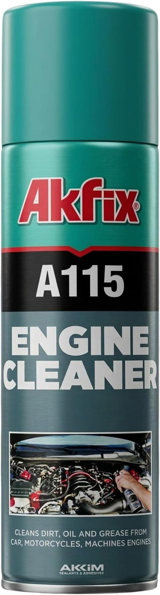 Akfix A115 Engine Cleaner and Degreaser - Quick and Bright Cleaner for Car, Motorcycle, Automotive and Machine Engine - Oil Grease Remover, Degreaser Cleaner Spray | 1 Pack, 16.9 Oz.