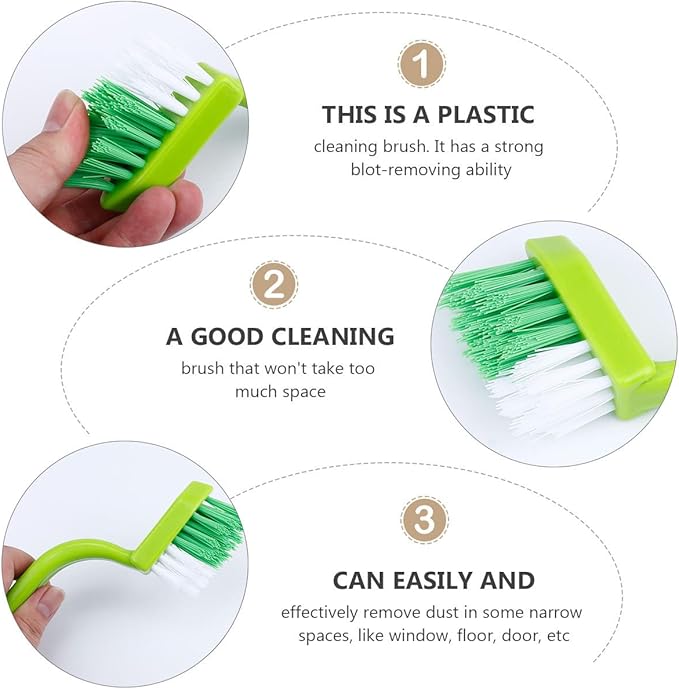 Didiseaon 2pcs Cleaning Brush Set for Floor and Wall Dust Removal Plastic Household Cleaning Tools for Kitchen Sink Carpet Random Color