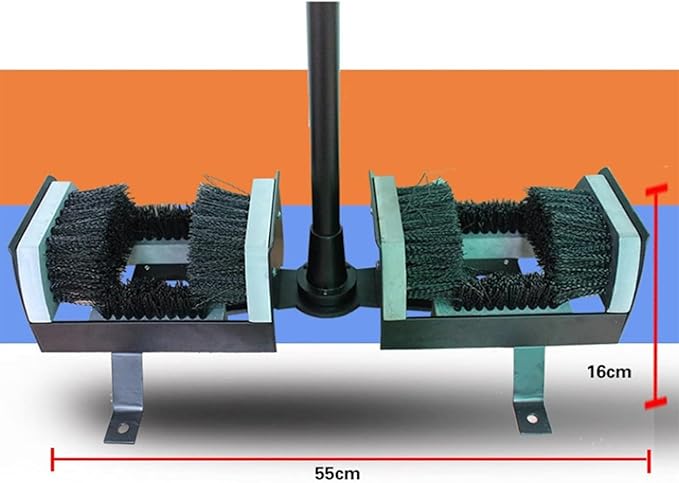 Outdoor Boot Cleaner with Handle - Durable Shoe Scraper Brush, Floor-Mount Design, Stable Base for Dirt Removal, Ideal for Garden & Entryway Use