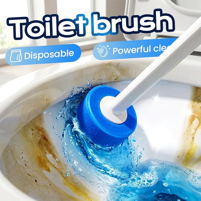 36 PCS Disposable Toilet Brush Heads, Toilet Bowl Wand Refills for Toilet and Bathroom Cleaning, Disposable Toilet Cleaner Refill Pads for Washroom Mats Brush Cleaning System(36 PCS Refills)