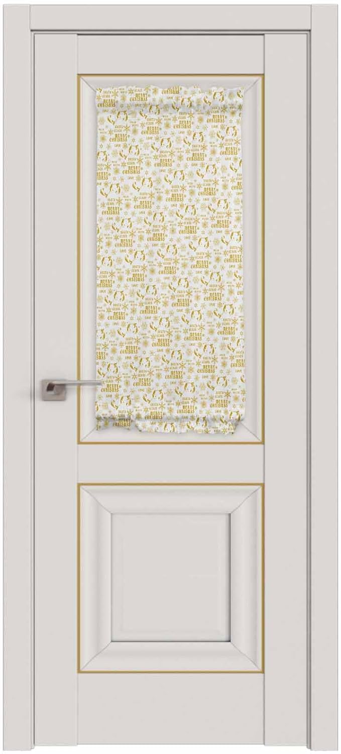 Christmas French Door Curtain Panel for Front Door, Merry Christmas Words Yellow Slidelight Door Curtains with Tieback Light Filtering Privacy Panels for Doorway Entryway 25"x 40"