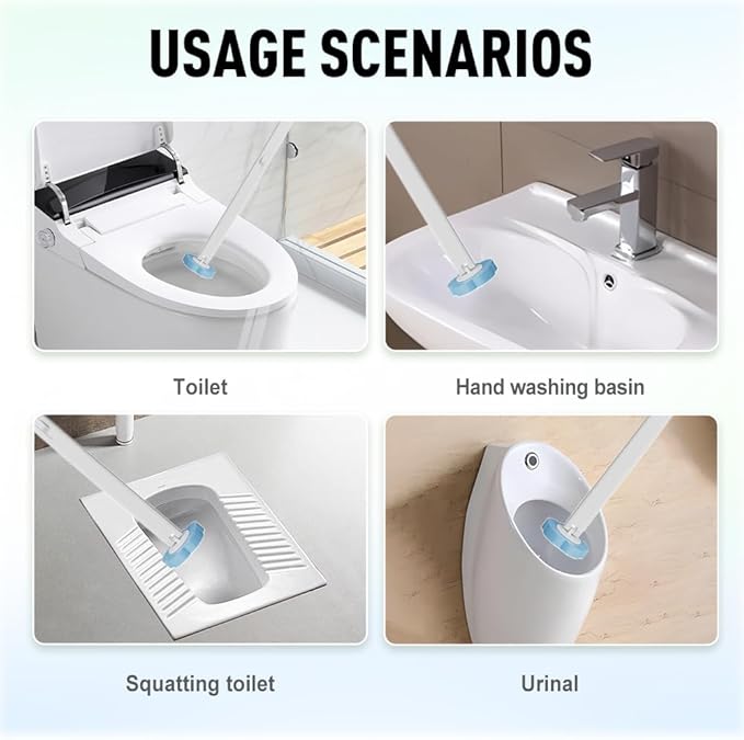 36 PCS Disposable Toilet Brush Heads, Toilet Bowl Wand Refills for Toilet and Bathroom Cleaning, Disposable Toilet Cleaner Refill Pads for Washroom Mats Brush Cleaning System (36PCS)