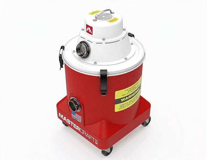 Mastercraft Enviromaster Critical HEPA Dry Vacuum 9 Gallon | 94 CFM 84" Waterlift | Max Capacity Dry Series | Mold, Lead & Asbestos Abatement, Restoration | 1.3 HP Commercial