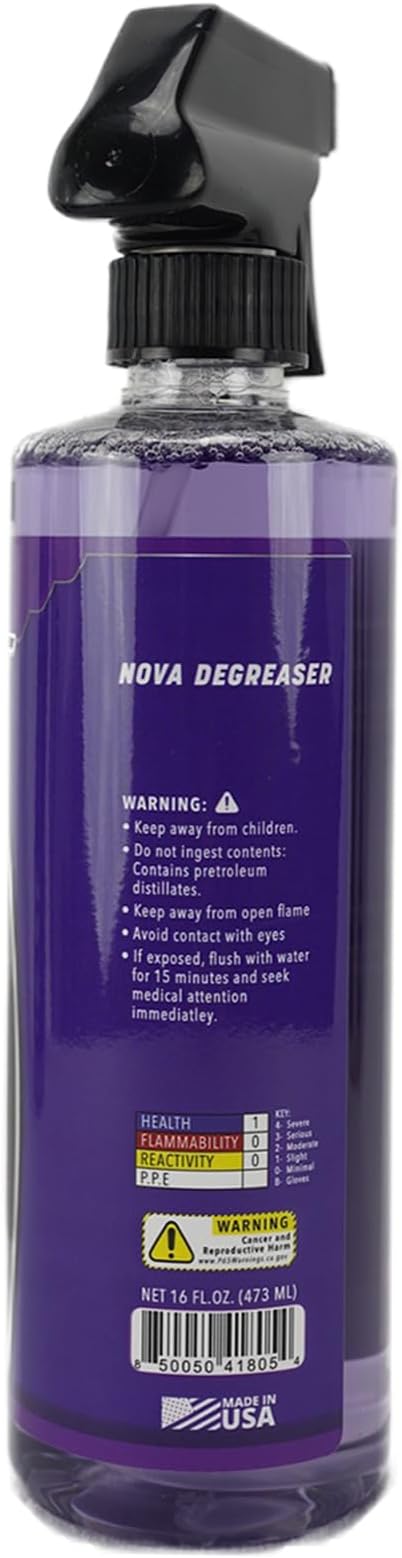 Nova Heavy Duty Automotive Degreaser 16 oz (Pack of 1) | Removes Grease, Brake Dust & Grime | Fast-Acting Cleaner for Engine, Garage, Car Detailing | Industrial Strength Formula