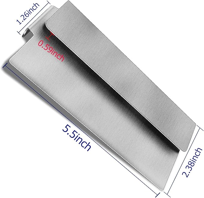Grease Gate for Blackstone Griddle, Stainless Steel Block Grease Trap for Blackstone Flat Top Grills and Other Grills, Grease Trap Blocker Grill Food Filter Rear Grease Gate Blocks Food from Falling