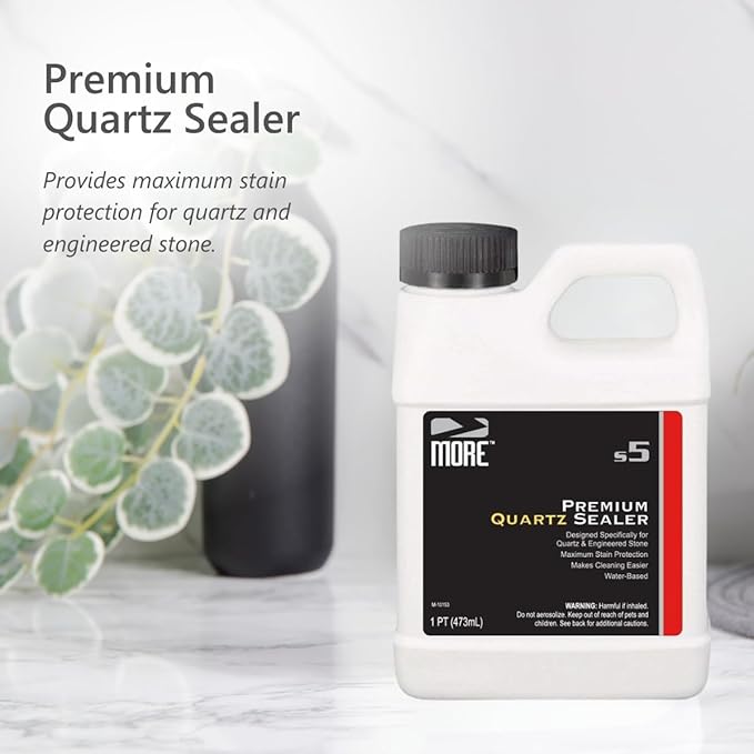 MORE - Quartz Countertop Cleaning, Sealing & Protection Kit - Shine & Stain Protection - Water-Based Formulas - Lavender-Verbena - Small