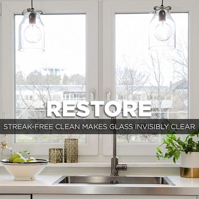 Weiman Glass Cleaner - 19 Ounce - Professional Streak Free Foaming No Drip Removes Grease Dissolves Fingerprints and Smudges