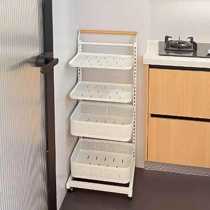 Expandable Kitchen Pan Lid nizer with Baking Tray Storage Rack 3 Tier Microwave Shelf Stand for Cupboard Black.
