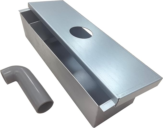 Grease Box for Restaurant Canopy Hood Exhaust Fan Galvanized Sheet Hood Accessories for Restaurant (4 Pack)