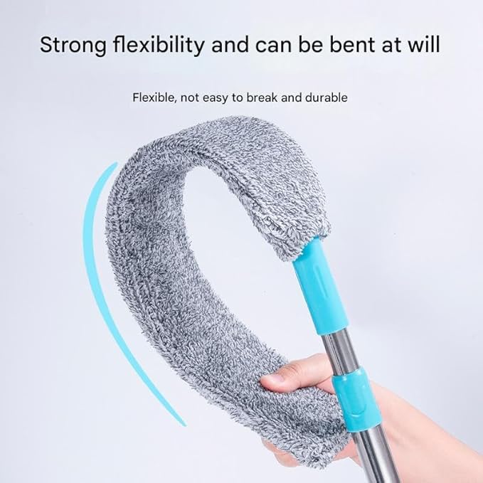 Retractable Gap Dust Cleaning Artifact, Flat Duster, Retractable Microfiber Dust Brush Gap Mop for Cleaning (3mop + 6cloth)