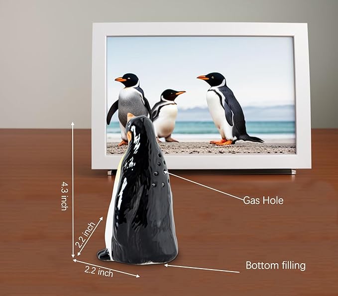 Penguin Baking Soda Holder For Fridge Ceramic Baking Soda Container Cute Bake Soda Holder For Refrigerator Odor Eliminator, Fun Kitchen Gadgets, Baking-Soda Fridge Smell Remover