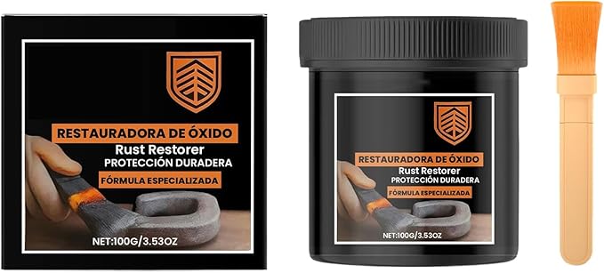 Rust Converter - Rust Stain Remover Agent, Iron Cleaner for Furniture, Fast Action with Easy Application, Garage Supply, Metal Solution for Bathroom and Plumbing