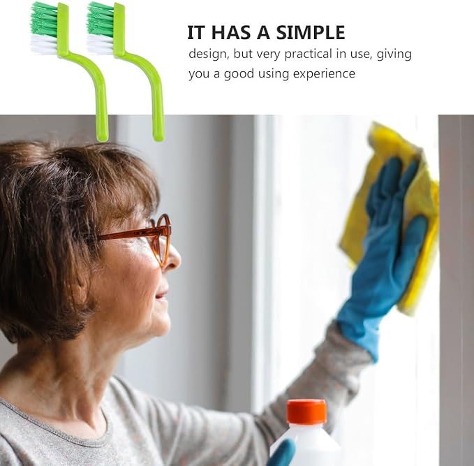 Didiseaon 2pcs Cleaning Brush Set for Floor and Wall Dust Removal Plastic Household Cleaning Tools for Kitchen Sink Carpet Random Color
