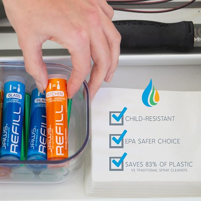 JAWS Kitchen Cleaner Refill Pack. Includes 2 Refill Pods. Refillable Cleaning Supplies.