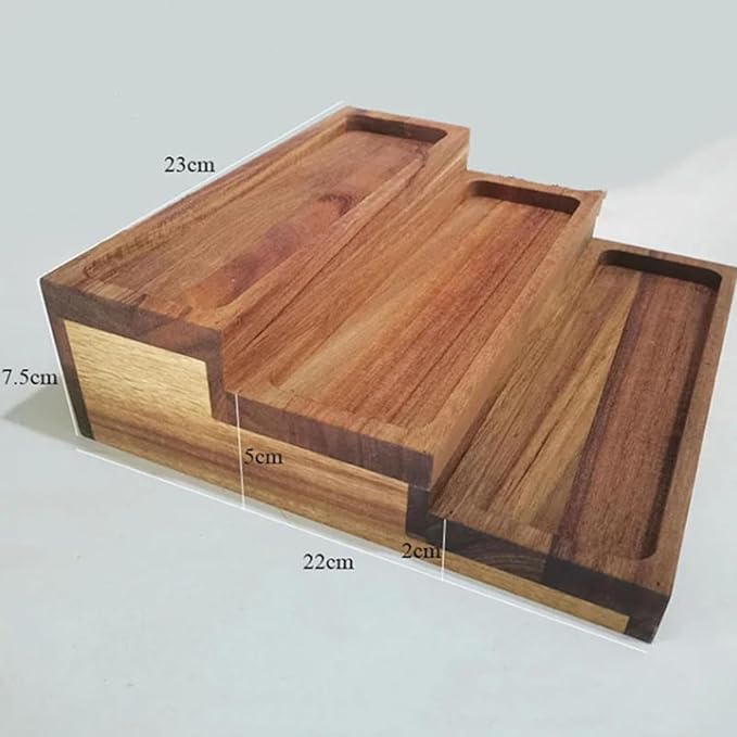 3 Bamboo Tier Spice Rack Seasoning Organizer for Cupboard Supplies