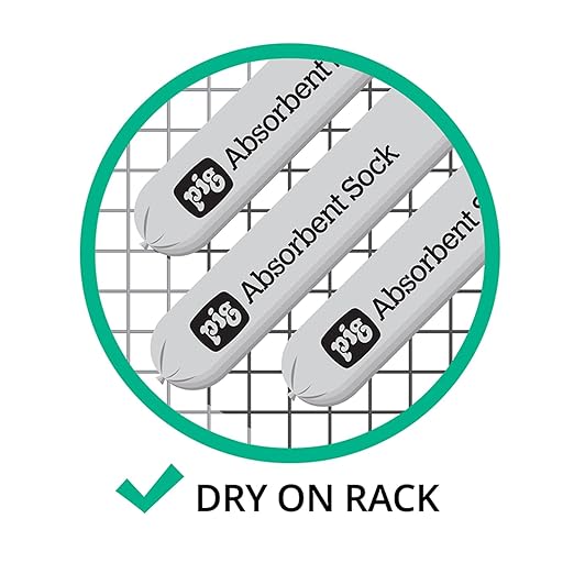 PIG Mildew-Resistant Absorbent Sock | Water Absorbing Snake | 3" W x 4' L | Absorbs up to 1 gal per Sock | 2 Count | PM50070