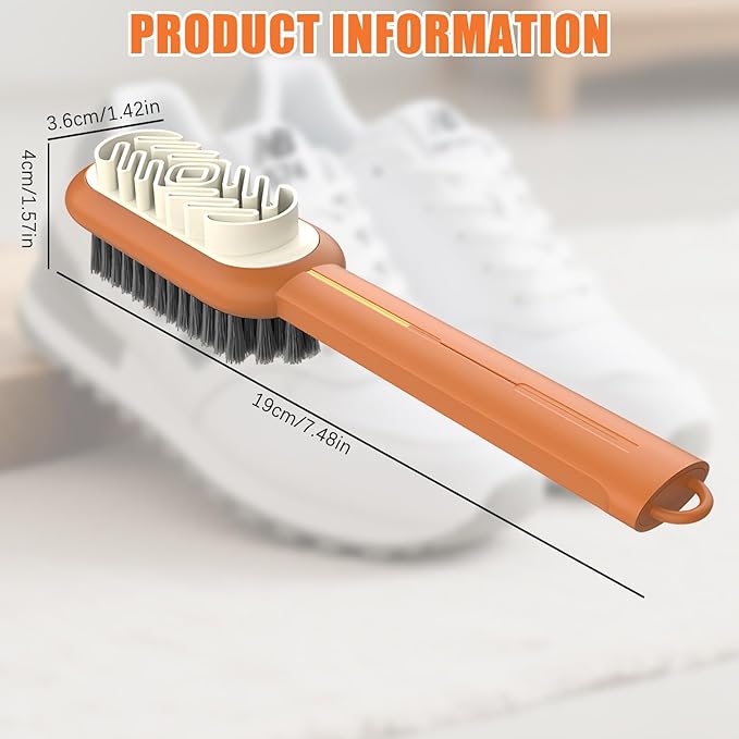 2 in 1 Scrub Suede Shoe Brush, Rubber Polish Eraser, Multifunctional Suedes Eraser Cleaner for Suede Cleaner and Nubuck Brush (Orange)