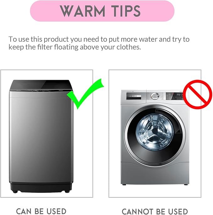 Pet Hair Remover for Laundry,Lint Catcher for Washing Machine, Laundry Pet Hair Catcher, 2026 Upgraded Floating Hair Filter Mesh Removal, Cat and Dog Hair Washing Machine Catcher; 4 Piece