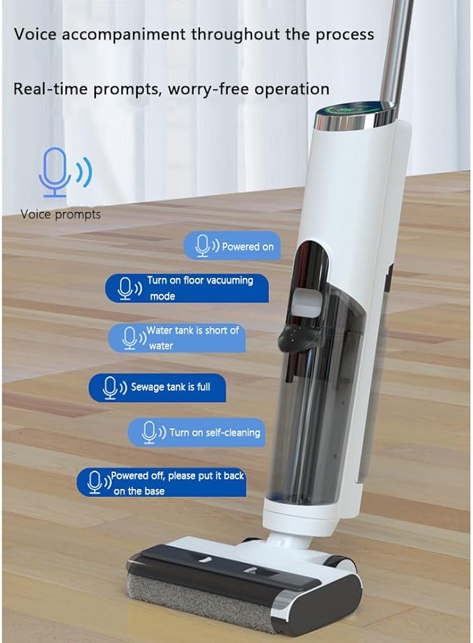 Household Floor Scrubber,Wet and Dry,850ml Clean Water Tank,600ml Sewage Tank,16kpa Suction Washing and Mopping Machine,Cleaning Machine