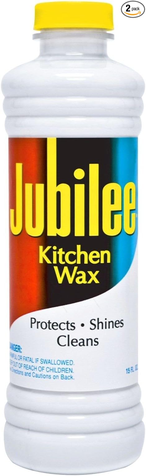 Jubilee Kitchen Cleaning Wax - For Appliances, Surfaces & Bathroom 15 oz (Pack of 2)