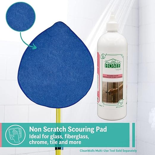 CHOMP! Scouring Pads Refill Pack: 5 Minute CleanWalls 2 pak Bathroom Shower Tile Glass Fiberglass Soap Scum Hardwater Stains Calcium