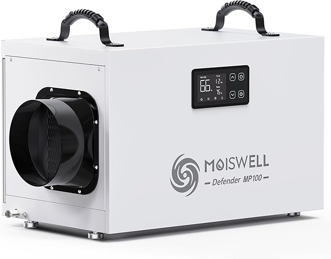 235 Pints Commercial Dehumidifier with Pump Crawl Space Dehumidifiers for Basement with Drain Hose Water Damage Restoration Unit Ideal for up to 8,000 sq ft Industrial and Job Sites