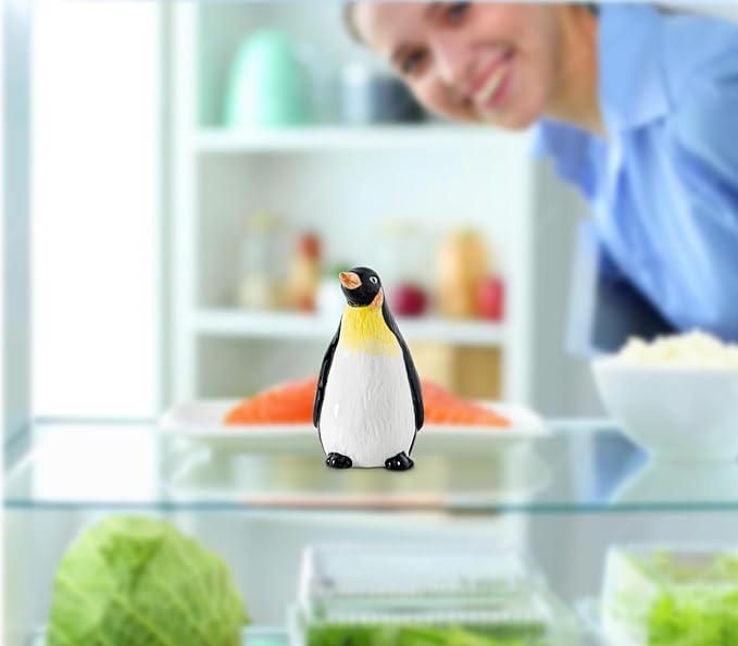 Penguin Baking Soda Holder For Fridge Ceramic Baking Soda Container Cute Bake Soda Holder For Refrigerator Odor Eliminator, Fun Kitchen Gadgets, Baking-Soda Fridge Smell Remover