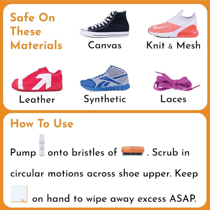 X All-Purpose Sneaker Cleaning Brush, 100% Soft Boar Bristles Shoe Brush, Easily Remove Dirt & Stains, Works on Delicate Shoe Materials