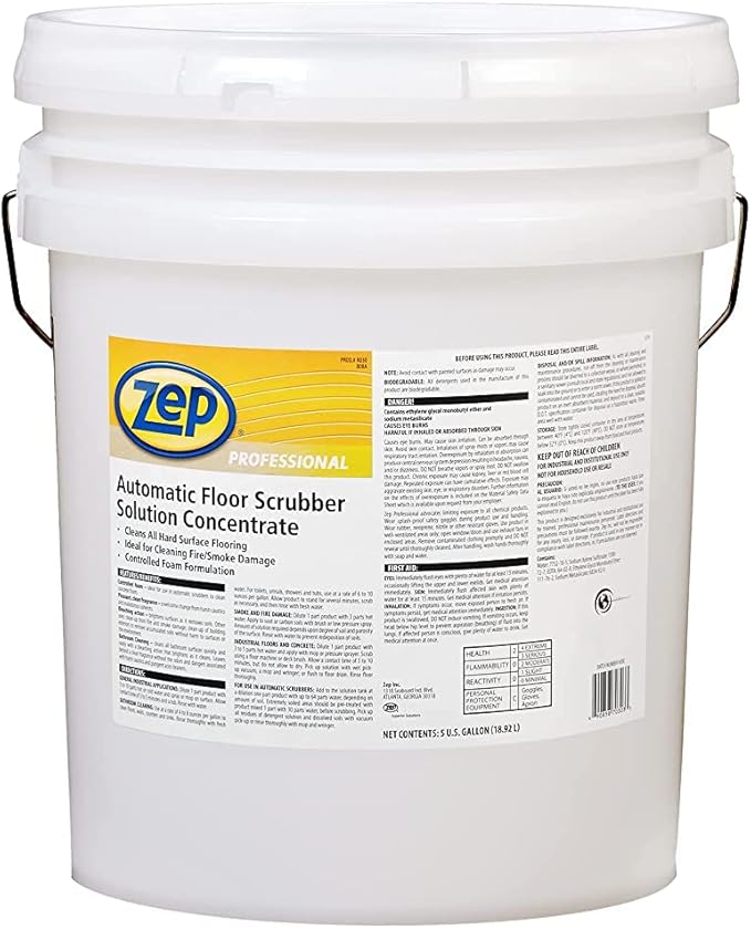 Zep Professional Automatic Floor Scrubber Solution Concentrate 5 Gallon (1 Pail) R03035