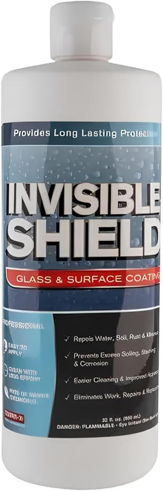 Unelko Invisible Shield Glass and Surface Coating 32oz, Liquid Glass Protection Coating for Mirrors, Tiles, Windshields, Solar Panels, and More, Glass Surface Protector and Sealant Spray