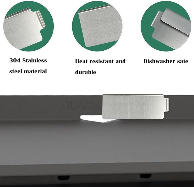 Grease Trap for Blackstone Griddle, Stainless Steel Rear Grease Gate for Blackstone Flat Top Griddle and Other Grills, Grease Gate Blocker Food from Falling into Rear Grease Trap Cup Food Filter