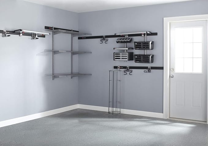 Rubbermaid FastTrack Rail Bench Blox Kit, Garage Organization System for Tools, Cleaning Supplies, Space Saving