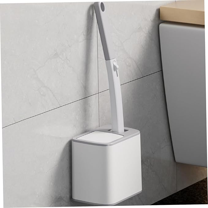Disposable Toilet Cleaning System|Disposable Toilet Brush with 30 Refill Pads, Wall-Mounted Brush with Replacement Heads and Holders 360 Degree Cleaning for Bathtub Sink Wash Basin
