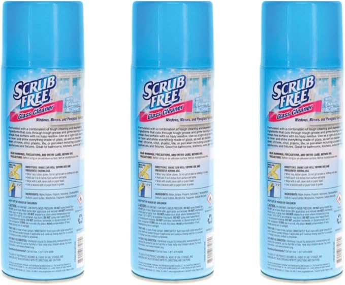 All in One Glass Cleaner Scrub Free - For Windows, Mirrors and Plexiglass Furniture - (3) 12 oz Cans - with Foaming Action The best way to clean glasses. Take yours!