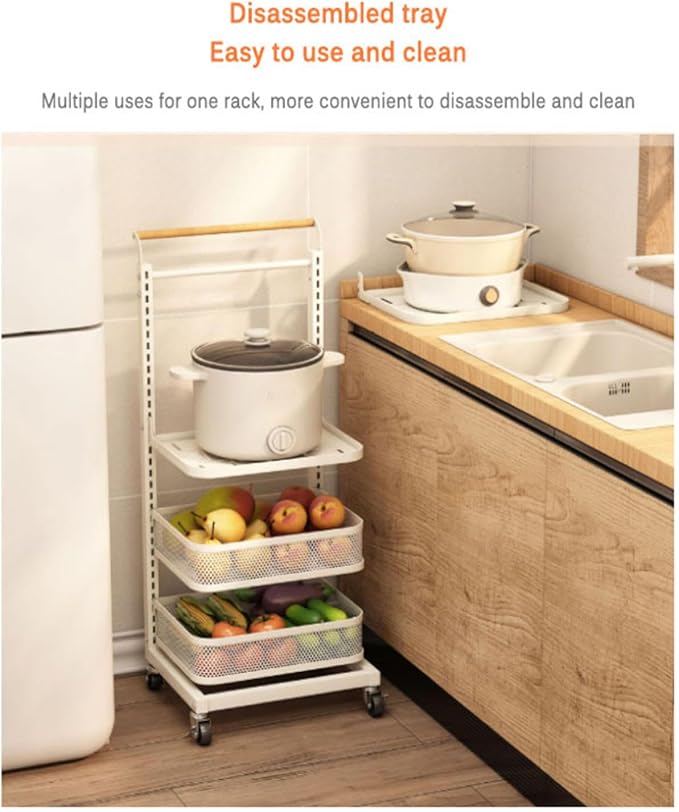 Kitchen Storage Rack with Pot Holder and Shelf Brackets for Drawers Black 3 * 3 Boards