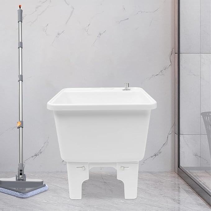 Commercial Floor Mop Sink,Portable Camping Sink,Indoor and Outdoor Utility Sink,Commercial Utility Floor Mount Mop Basin for Restaurant, Garage, Basement