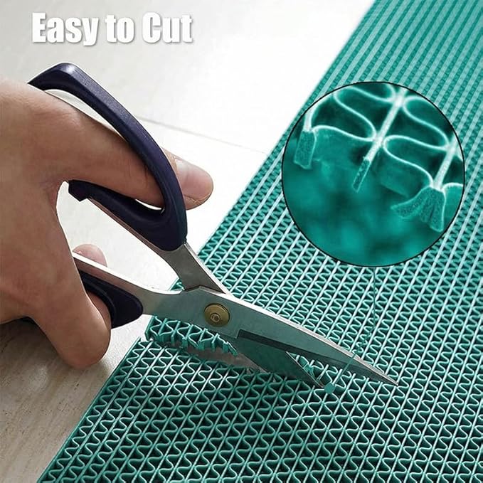 Non Slip Drainage Mats PVC Pool Floor Mat 0.23'' Thick Outdoor Indoor Parking Space Mat for Bathroom Garage Basement Backyard Commercial Kitchen 4x54Ft, Green