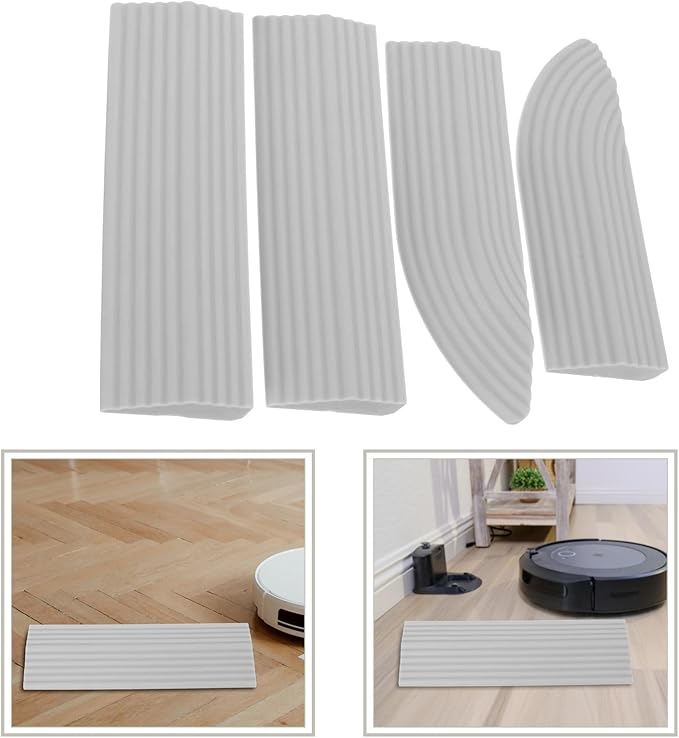 Hemobllo Indoor Slope Ramp for Robot Vacuum Cleaner Home Threshold Ramp Rubber Cushion for Elevations and Entryways