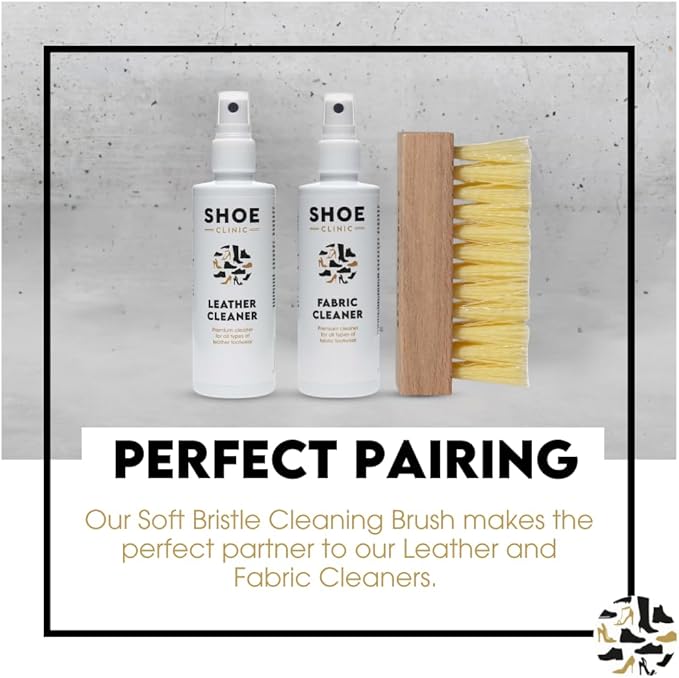 Shoe Clinic Soft Bristle Brush – Cleaning Brush – Hand Brush – Deep Cleans and Easily Lifts Dirt from All Types of Footwear