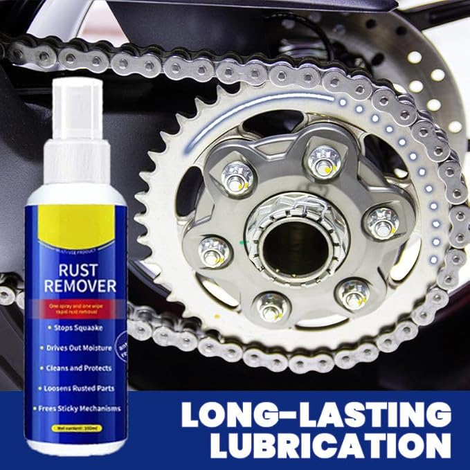 Anti-Rust Lubricant Spray & Rust Remover,Multi-Purpose Lubricant Rust Remover Spray with Protective Coating, Fast-Acting Formula & Easy Application, for Metal, Vehicles, Tools, Chains (2PC)