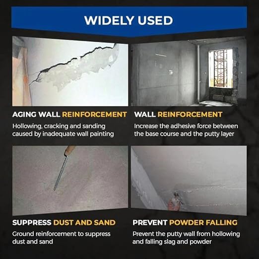 500ml Concrete Crack Filler, Sand Fixing Agent Spray Agent, Wall Protection Spray, Multi-use Invisible Waterproofing Agent, Waterproof Sealant Agent Transparent (2PCS)