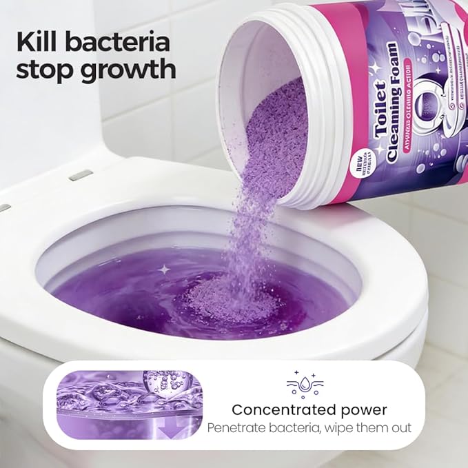 2026 Upgrade Toilet Bowl Cleaner, Toilet Cleaning Foam, Power Foaming Toilets Clean, Clean Foam Cleaner, Touch Free Foaming Powder – Bathroom Cleaning Powder (1PCS)