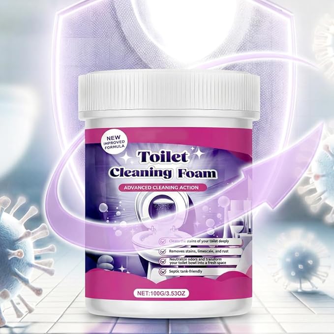 2026 Upgrade Toilet Bowl Cleaner, Toilet Cleaning Foam, Power Foaming Toilets Clean, Clean Foam Cleaner, Touch Free Foaming Powder – Bathroom Cleaning Powder (1PCS)