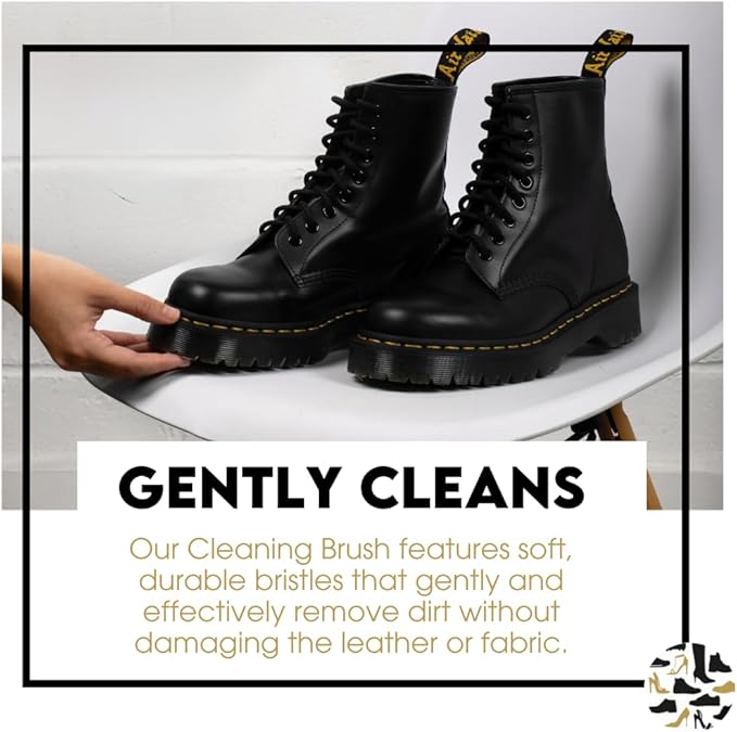 Shoe Clinic Soft Bristle Brush – Cleaning Brush – Hand Brush – Deep Cleans and Easily Lifts Dirt from All Types of Footwear