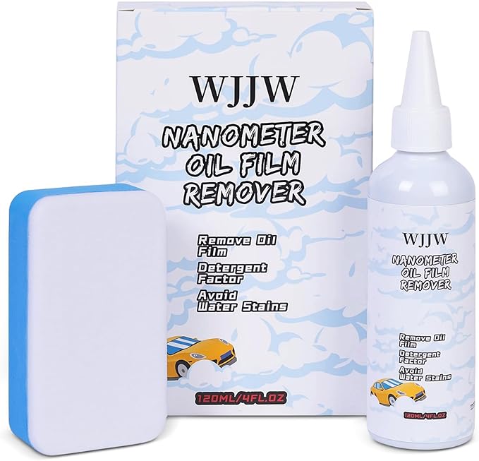 Car Glass Cleaner & Oil Film Remover – Nano Rare Earth Formula Effectively Removes Water Stains, Wax, Hard Water, Coatings & Grime – Restore Factory Clarity for Windshield, Windows & Shower Doors