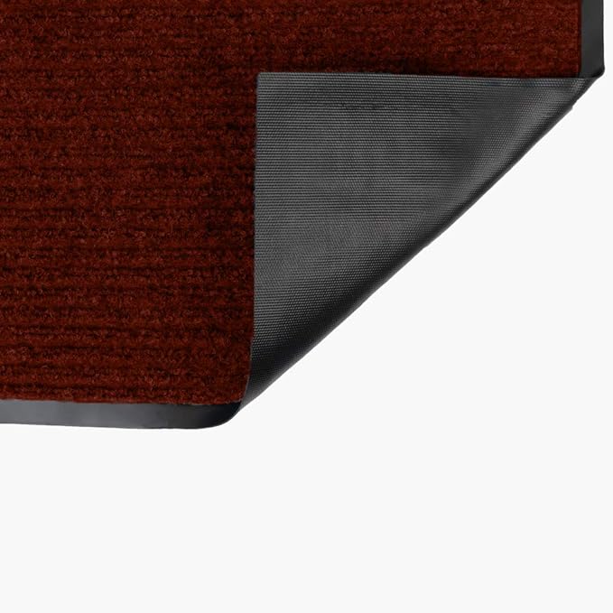 Notrax 109 Brush Step Carpeted Indoor/Outdoor Entrance Mat for Home or Office, 4' X 6', Absorbent Slip Resistant Heavy Duty Entry Mat, Red/Black, 109S0046RB