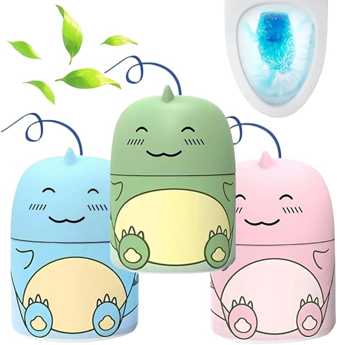 3Pcs Dinosaur Toilet Bowl Cleaner Bottle, Automatic Toilet Tank Cleaner for Long-Lasting Cleaning and Deodorizing, 2026 Upgraded Cute Dinosaur-Shaped Gel Freshness for Bathroom (3*MIX)