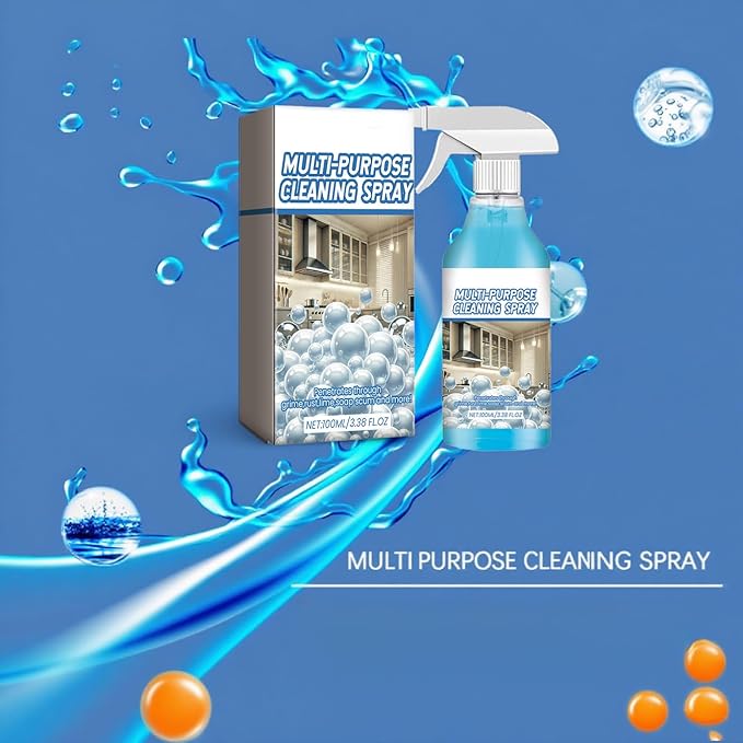 2026 Upgraded Splash Spray All-Purpose Cleaner Foam Tablets, Heavy-Duty Degreaser for Stove, Oven, Kitchenware, Grease & Grime Remover with Spray Bottle Kit (3)