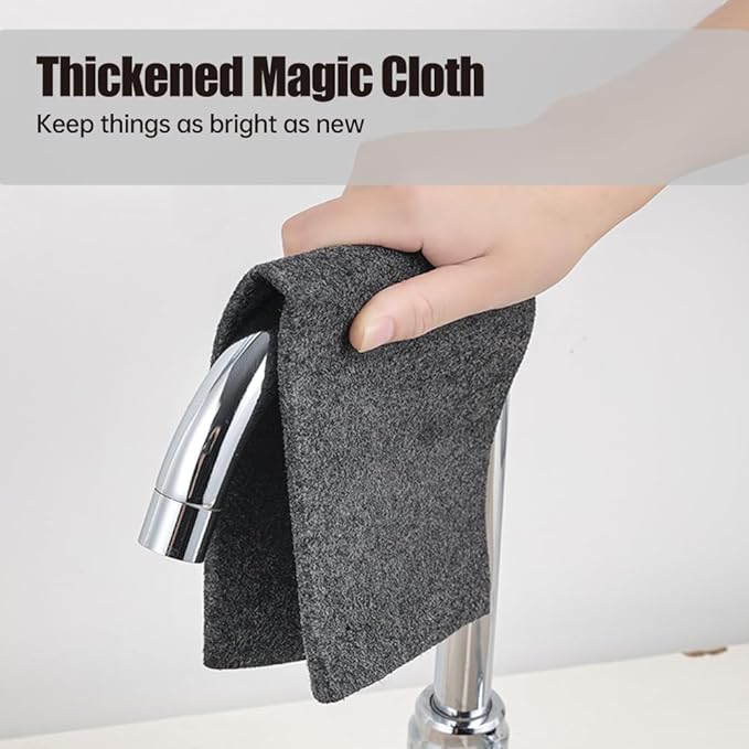 2026 New Thickened Magic Cleaning Cloth, Upgrade Reuseable Streak Free Microfiber Cloth Magic Fiber Microfiber Cleaning Cloth, Multipurpose Miracle Rags for Kitchen,Window,Glass,Cars (15pcs, 16x12 in)